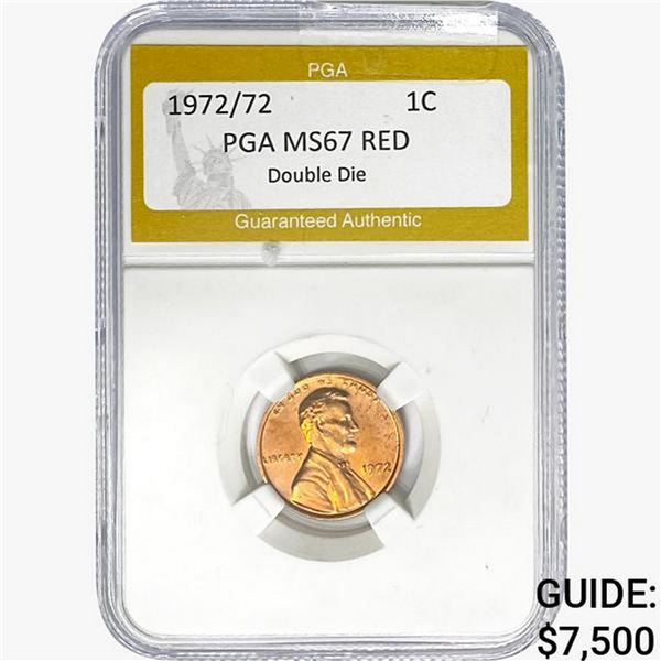 1972/72 Lincoln Memorial Cent PGA MS67 RED DOUBLE DIE