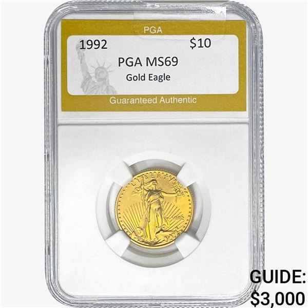 1992 $10 Gold Eagle PGA MS69