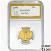Image 1 : 1992 $10 Gold Eagle PGA MS69