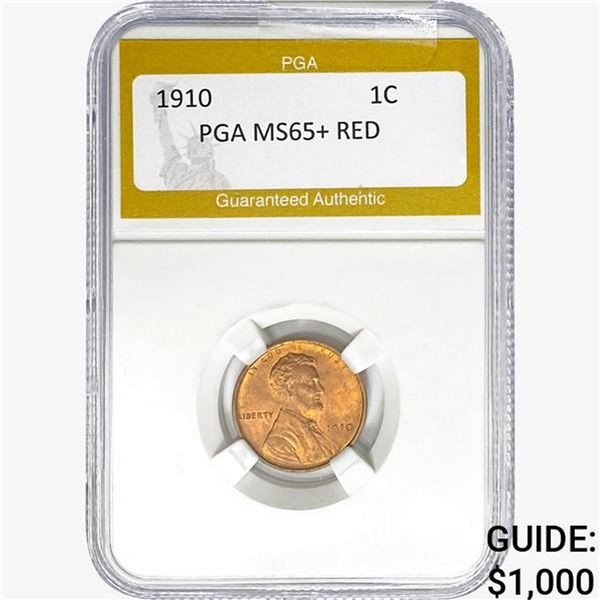1910 Wheat Cent PGA MS65+ RED