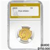 Image 1 : 1909 $5 Gold Half Eagle PGA MS66+