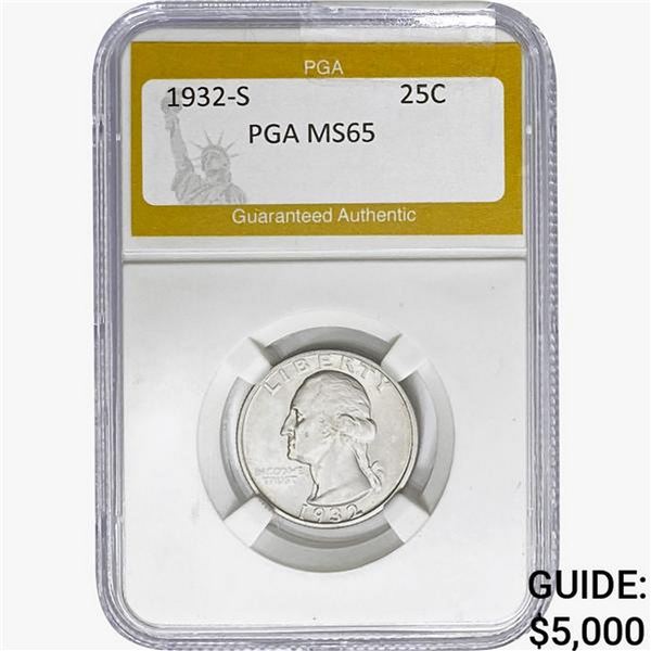 1932-S Washington Silver Quarter PGA MS65