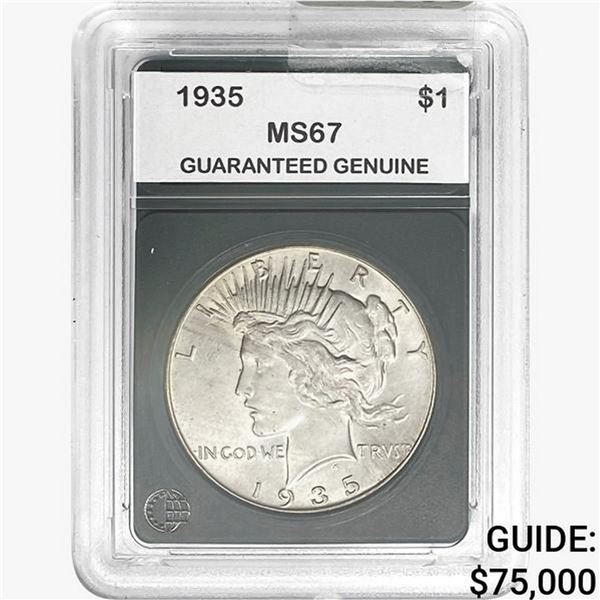1935 Silver Peace Dollar  MS67
