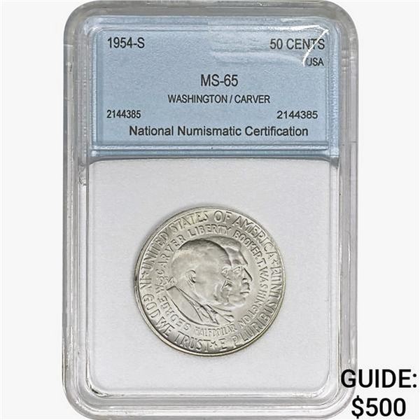 1954-S Washington Carver Half Dollar NNC MS65