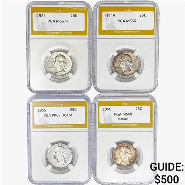 [4]1945-1956 Washington Silver Quarter PGA MS/PR
