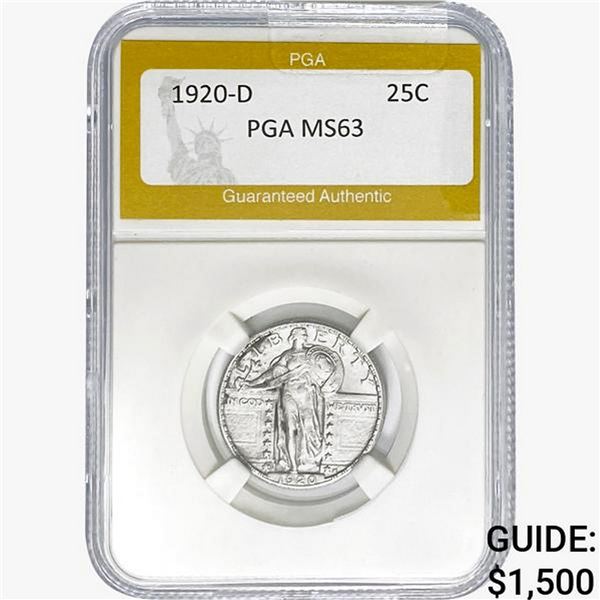 1920-D Standing Liberty Quarter PGA MS63
