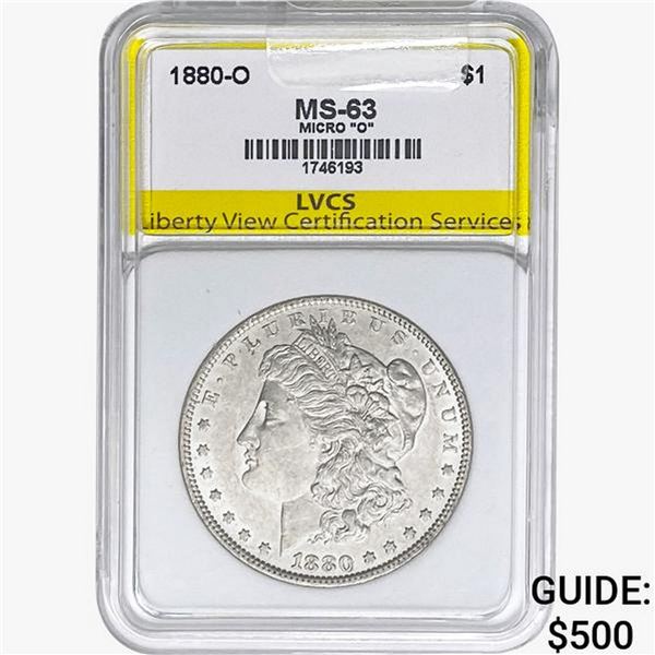 1880-O Morgan Silver Dollar LVCS MS63