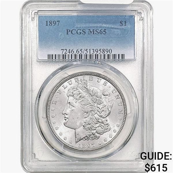 1897 Morgan Silver Dollar PCGS MS65