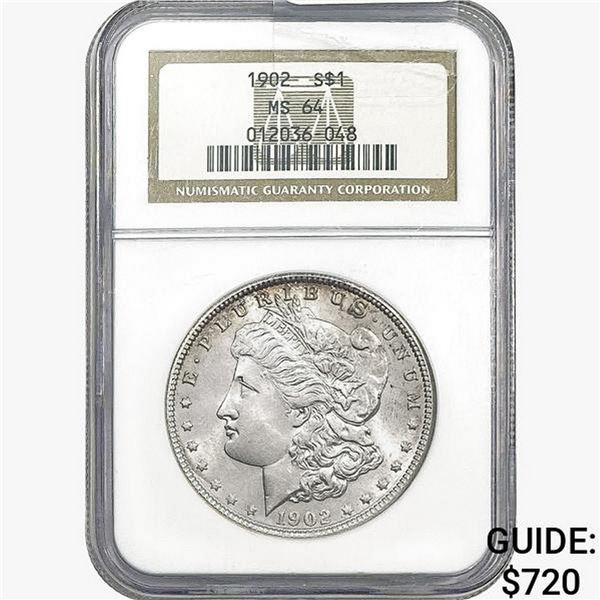 1902 Morgan Silver Dollar NGC MS64