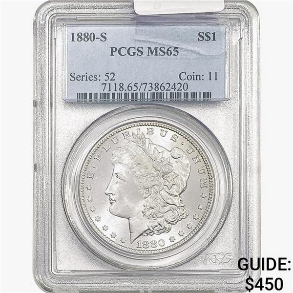 1880-S Morgan Silver Dollar PCGS MS65