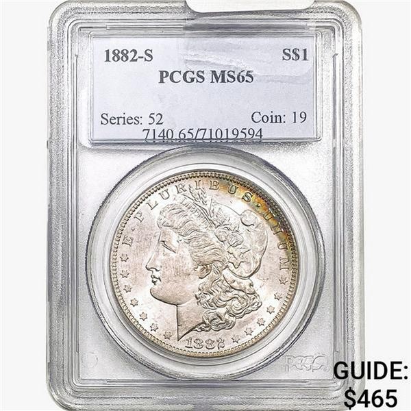 1882-S Morgan Silver Dollar PCGS MS65