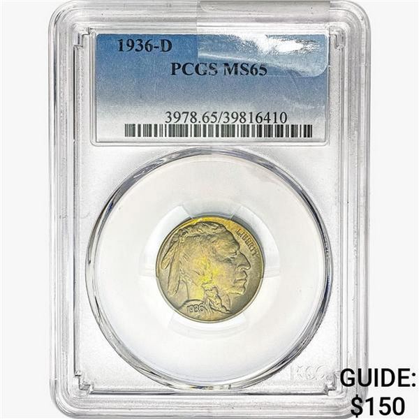 1936-D Buffalo Nickel PCGS MS65