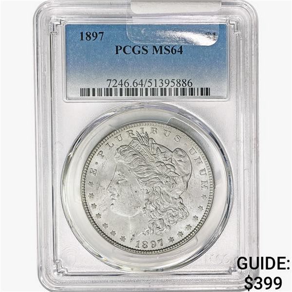 1897 Morgan Silver Dollar PCGS MS64