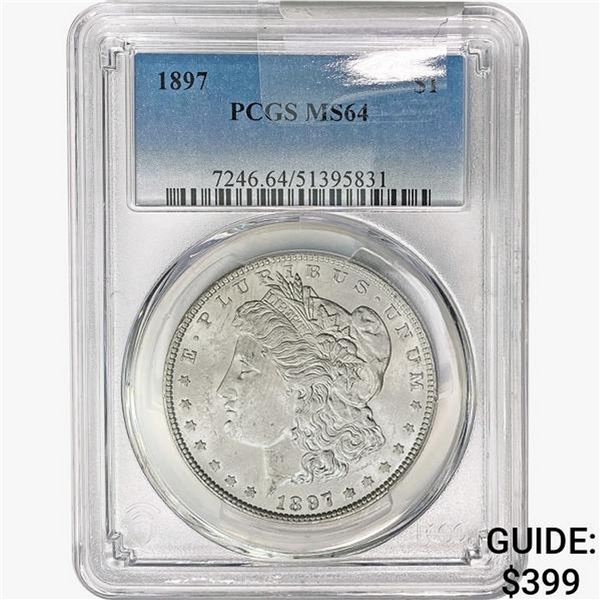 1897 Morgan Silver Dollar PCGS MS64