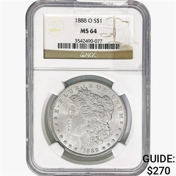 1888-O Morgan Silver Dollar NGC MS64