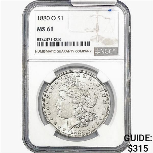 1880-O Morgan Silver Dollar NGC MS61