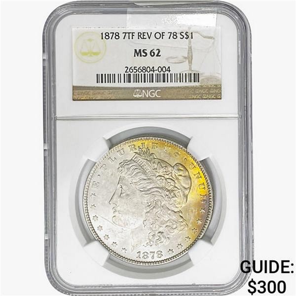 1878-S REV 78 Morgan Silver Dollar NGC MS62