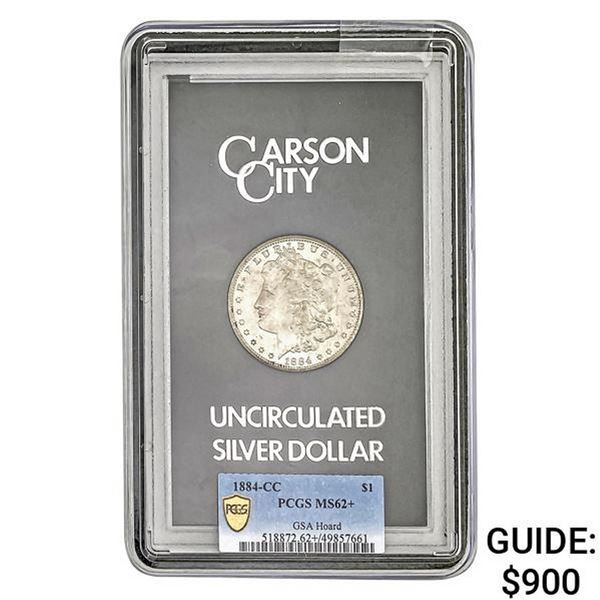 1884-CC Morgan Silver Dollar PCGS MS62+ GSA