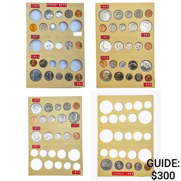 1960-1972 Proof/Mint Sets Album [63 Coins]