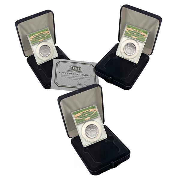 2014 Baseball HOF Commemorative Half Dollars [3 Coins] ANACS MS/PF69/70