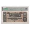 Image 1 : 1864 Conferderate 10 Dollar Note PMG AU58