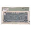Image 2 : 1864 Conferderate 10 Dollar Note PMG AU58