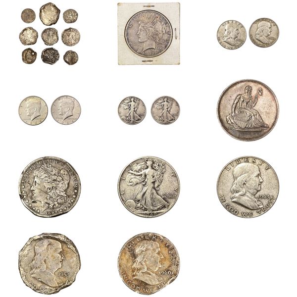 1884-1963 $12 Face US 90% Silver Coinage Lot [21 Coins]