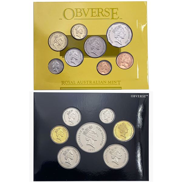 1988, 1992 Australia and New Zealand Mint Sets [15 Coins]