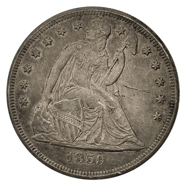 1859-O Seated Liberty Dollar AU