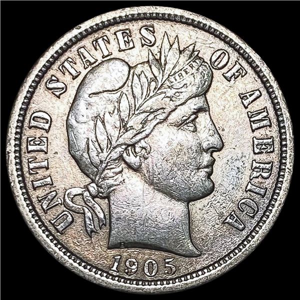 1905-S Barber Dime CHOICE AU