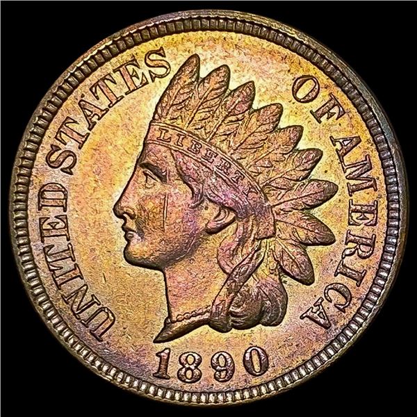 1890 RB Indian Head Cent GEM BU