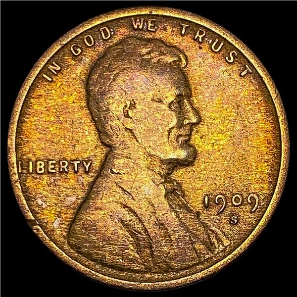 1909-S/S Wheat Cent CLOSELY UNCIRCULATED