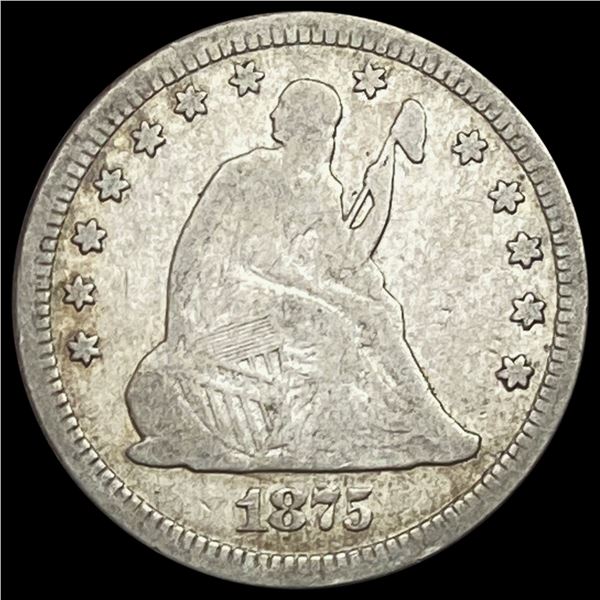 1875 Seated Liberty Quarter NICELY CIRCULATED