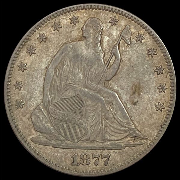 1877 Seated Liberty Half Dollar CLOSELY UNCIRCULATED