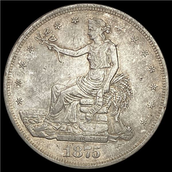 1875-CC Silver Trade Dollar CLOSELY UNCIRCULATED