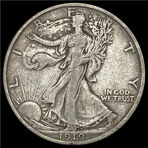 1919-D Walking Liberty Half Dollar LIGHTLY CIRCULATED