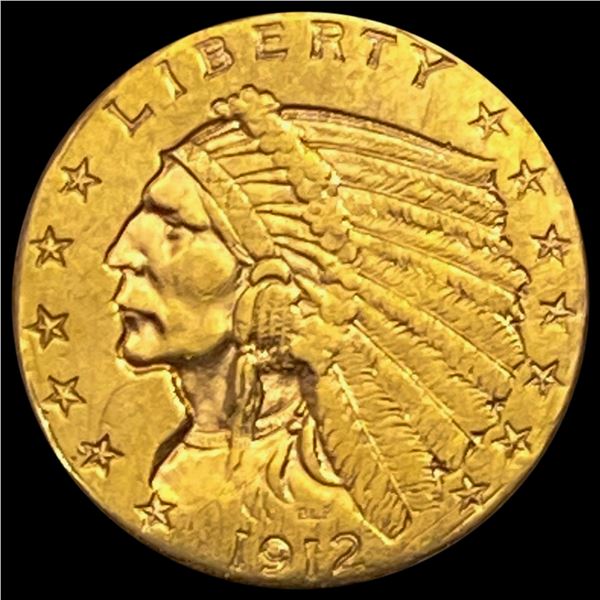 1912 $2.50 Gold Quarter Eagle CLOSELY UNCIRCULATED
