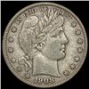 Image 1 : 1908-D Barber Half Dollar NEARLY UNCIRCULATED