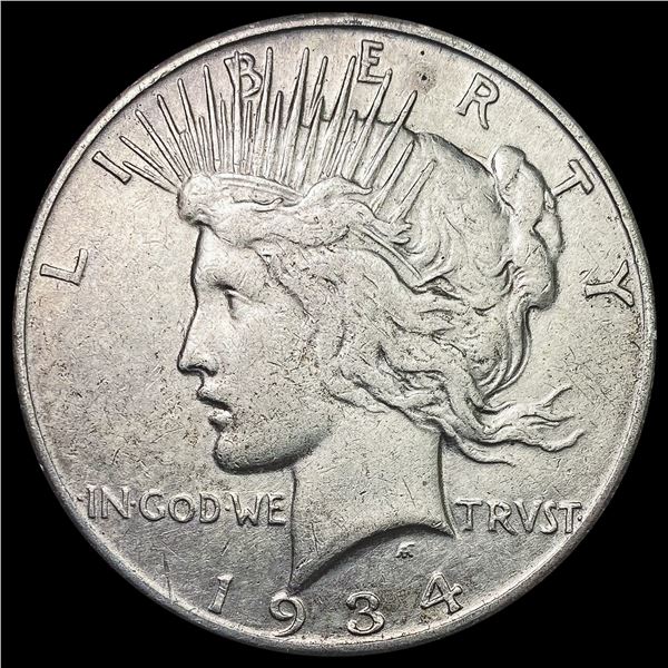 1934-S Silver Peace Dollar NEARLY UNCIRCULATED
