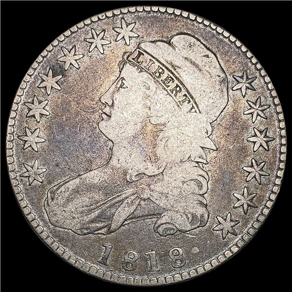 1818 Capped Bust Half Dollar LIGHTLY CIRCULATED