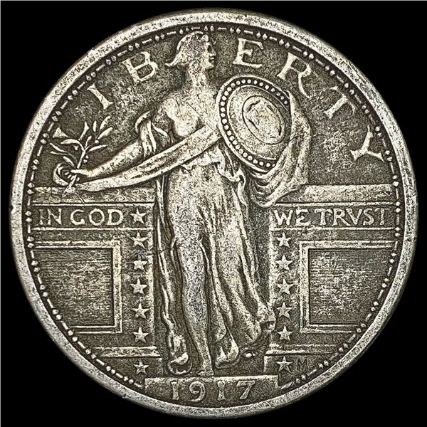 1917 T1 Standing Liberty Quarter NEARLY UNCIRCULATED