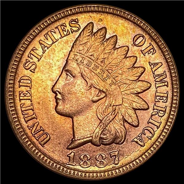 1887 RD Indian Head Cent UNCIRCULATED