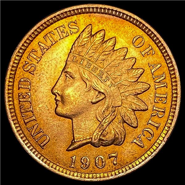 1907 RD Indian Head Cent UNCIRCULATED