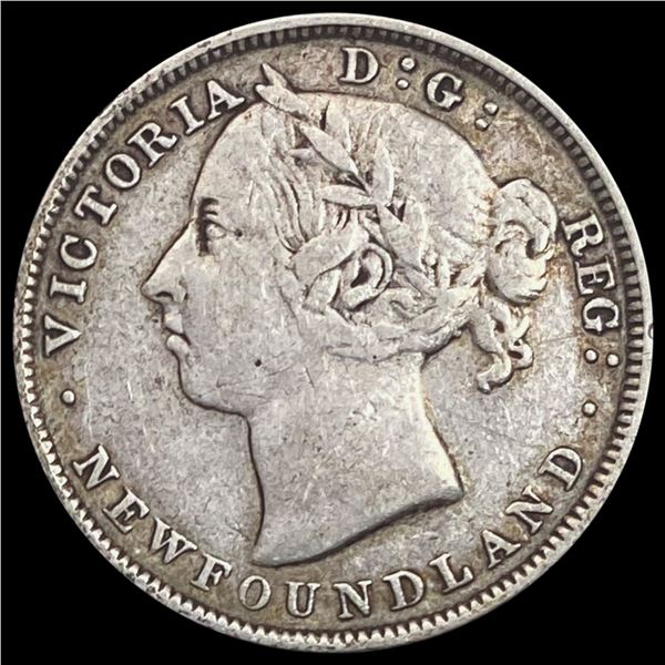 1890 New Foundland 20 Cents NICELY CIRCULATED