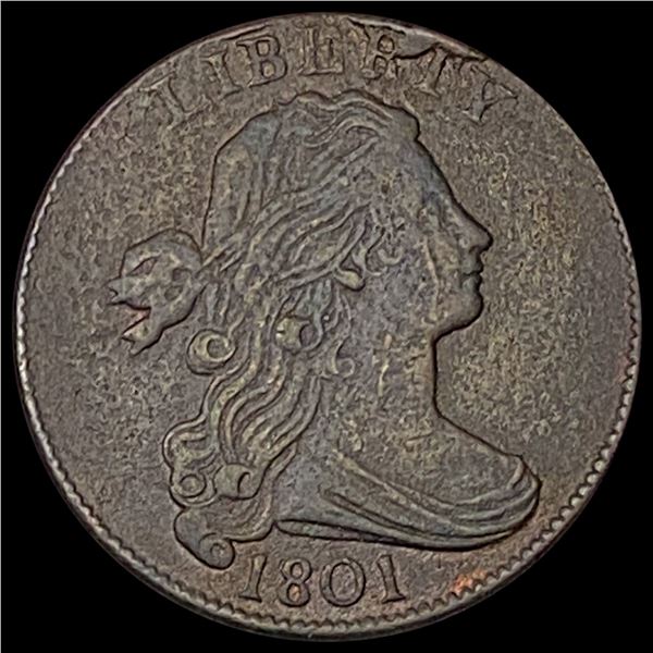 1801 Draped Bust Large Cent NEARLY UNCIRCULATED
