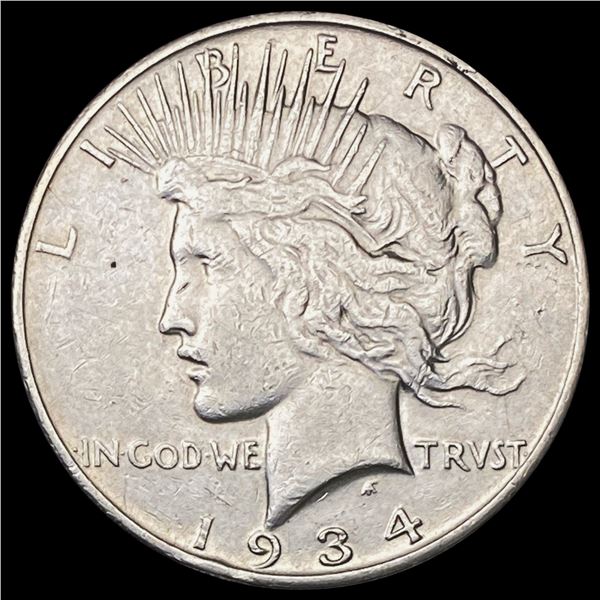 1934-S Silver Peace Dollar NEARLY UNCIRCULATED