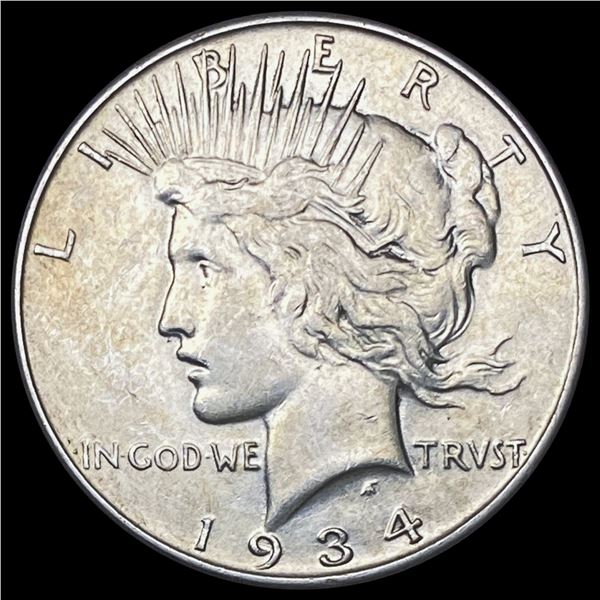 1934 Silver Peace Dollar CLOSELY UNCIRCULATED