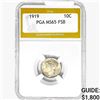 Image 1 : 1919 Mercury Silver Dime PGA MS65 FSB