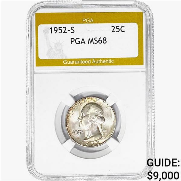 1952-S Washington Silver Quarter PGA MS68