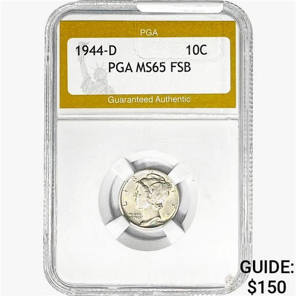 1944-D Mercury Silver Dime PGA MS65 FSB